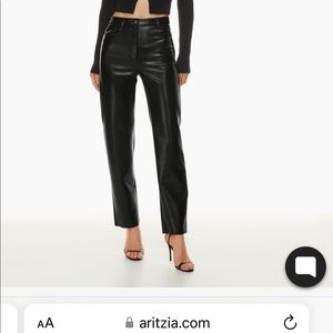 Vegan leather pants from Aritzia, never worn